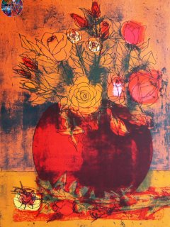 080VF - Vaso e FIori - cm. 70x50 - Litografia (Lithography)